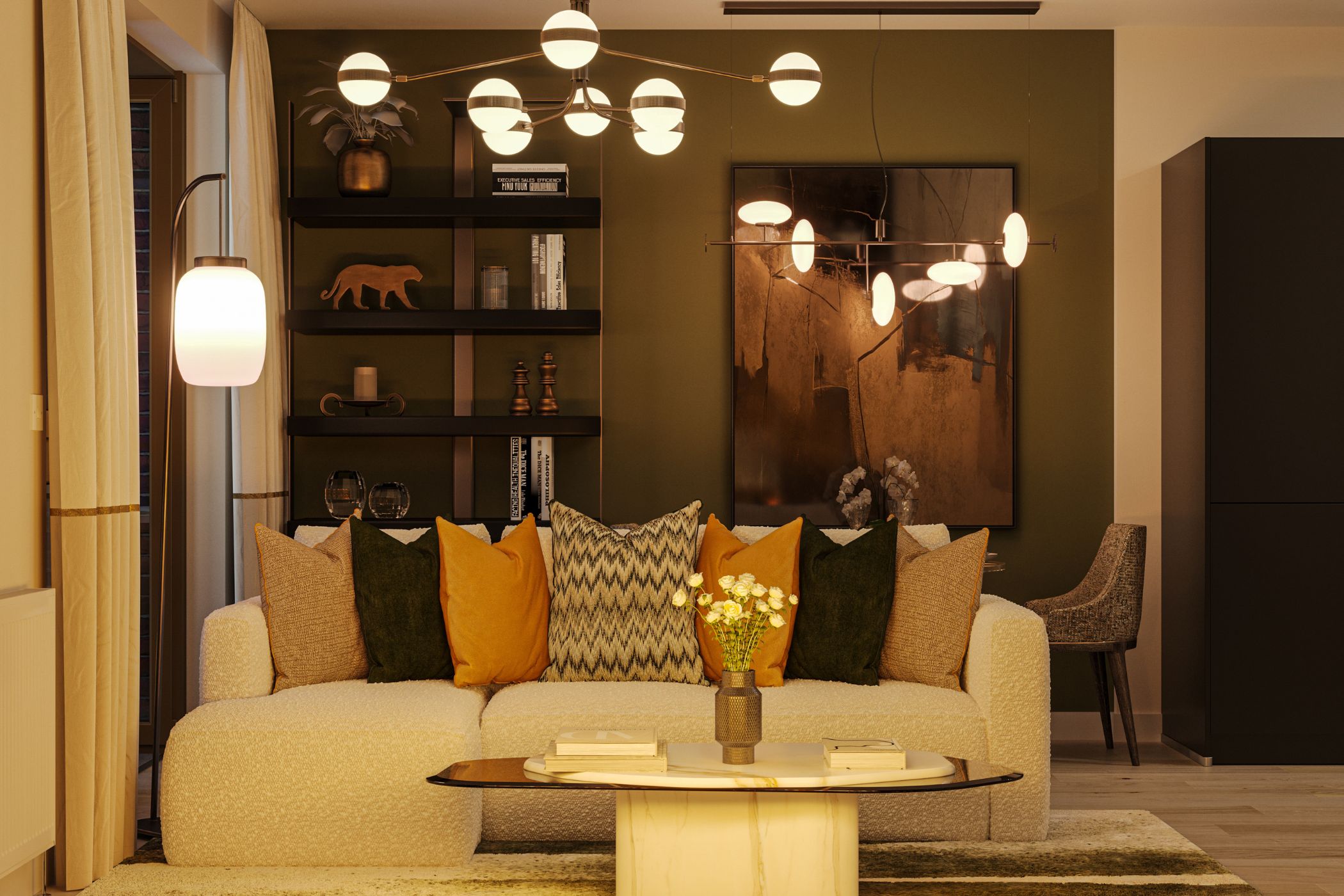 skyline living room